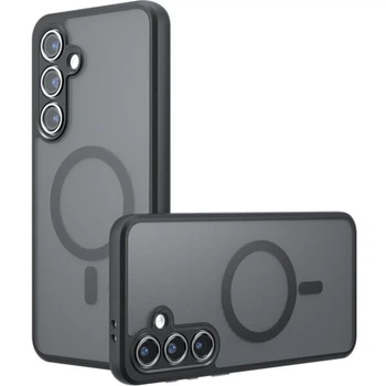 Захисний чохол Deexe Matte Skin with MagSafe для Samsung Galaxy S24 FE (S721) - Transparent / Black