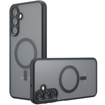Захисний чохол Deexe Matte Skin with MagSafe для Samsung Galaxy A16 (A165) - Transparent / Black
