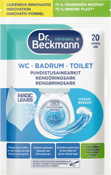 Растворимая салфетка для очистки унитаза Dr. Beckmann Magic Leaves Океанский бриз 20 шт (4008455615813)