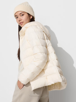 Пуховик женский UNIQLO 398139149 M Молочный (1159826515)