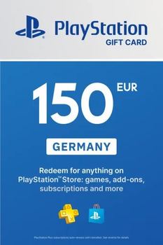 PlayStation Store Card 150 EUR | Playstation Network Germany (ключ активації)
