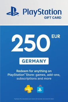 PlayStation Store Card 250 EUR | Playstation Network Germany (ключ активації)