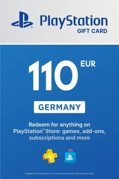 PlayStation Store Card 110 EUR | Playstation Network Germany (ключ активації)