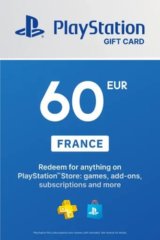 PlayStation Store Card 60 EUR | Playstation Network France (ключ активації)