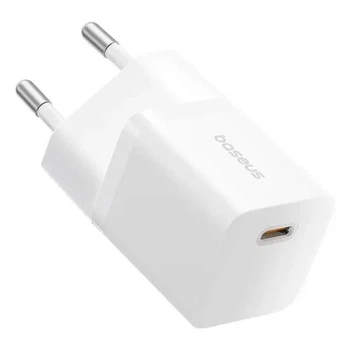 Зарядний мережевий пристрій Baseus GaN5 Mini 25W Type-C 3A з функцією швидкої зарядки QC3.0+PD3.0 (P10110909213-00) White