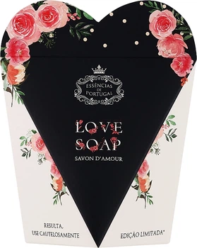 Натуральное мыло "Сердце" в подарочной коробке - Essencias De Portugal Love Soap Inside Of Limited Rose Edition 150g (862797-31106808)