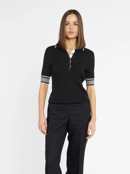 Поло жіноче чорне з трикотажної тканини Arber Polo Knit SS WV WTR-114 M чорний (W09.39.03.512)