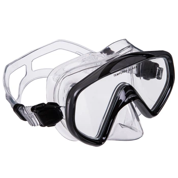 Маска для плавания M167-PVC Legend термостекло PVC пластик black/gray