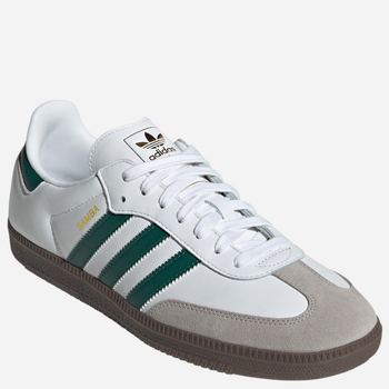 Чоловічі кеди низькі adidas Samba JH8797 40.5 (7UK) Білі/Зелені/Сірі (4067904541721)