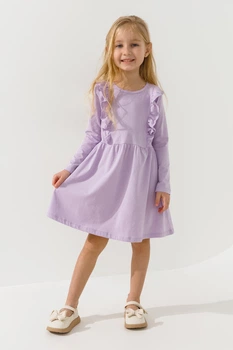 Сукня однотонна для дівчинки Aura Style 726-1 92 см Бузковий