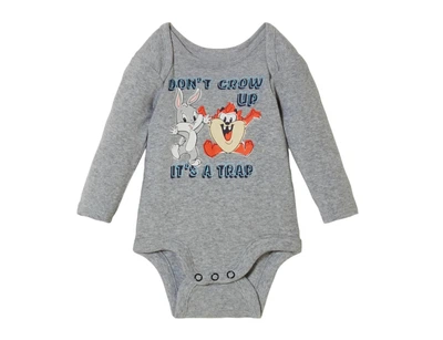 Трикотажный боди с длинным рукавом для мальчика Looney Tunes Lupilu 74-80 см (6-12М) серый