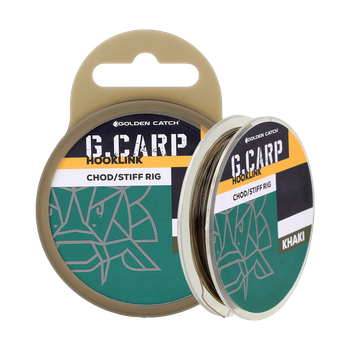 Поводочный материал GC G.Carp Chod Stiff Rig 20м 35lb 17кг Khaki
