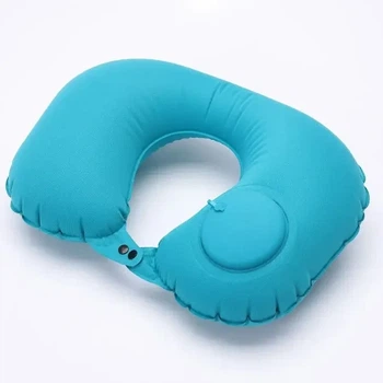 Дорожная надувная подушка-подголовник на шею TRAVEL NECK PILLOW