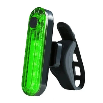 Фонарь велосипедный задний HJ-056-5SMD аккум.Li-ion, micro USB, Зеленый