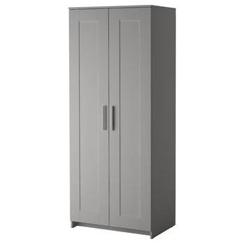 Шафа BRIMNES 78 см IKEA 906.028.03 сірий