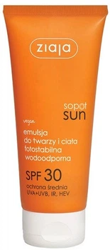 Солнцезащитная эмульсия Ziaja Sopot для лица и тела SPF30, 100 мл