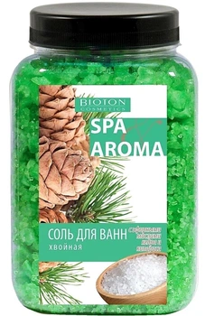 Морська сіль для ванн Bioton Cosmetics Spa Aroma хвойна з ефірними оліями кедра та кипарису, 750 г