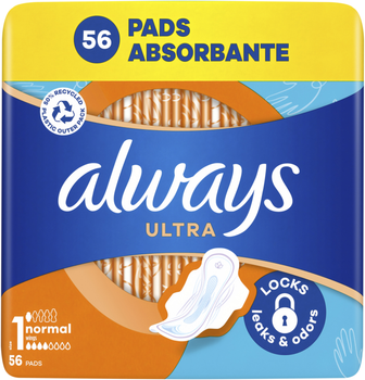 Гігієнічні прокладки Always Ultra Normal розмір 1, 56 шт (4 краплі)