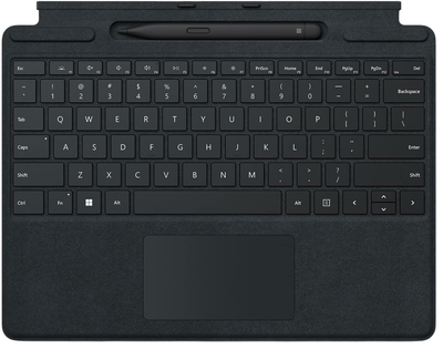 Клавіатура бездротова Microsoft Surface Pro 11/10/9/8 Keyboard Typecover with Slim Pen COMM English International Black  (8XB-00162) 