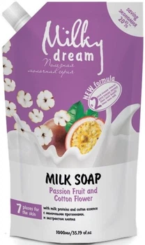 Рідке крем-мило Milky Dream Маракуйя та квіти бавовни (запаска), 1 л