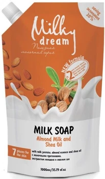 Жидкое крем-мыло Milky Dream Миндальное молочко и масло ши (запаска), 1 л