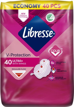 Гігієнічні прокладки Libresse Ultra Normal Soft 4 краплі, 40 шт