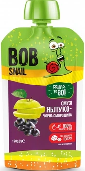 Пюре фруктовое Bob Snail Яблоко-Черная Смородина пастеризованное, 120 г