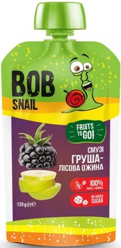 Пюре фруктовое Bob Snail Груша-Лесная Ежевика пастеризованное, 120 г