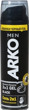 Гель для бритья ARKO Black 2 в 1 для бритья и умывания, 200 мл