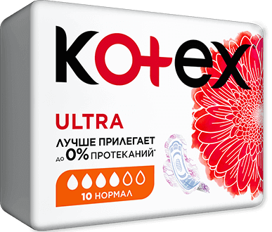 Прокладки Kotex Ultra нормал с крылышками 4 капли 10шт.