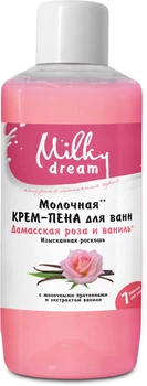 Молочная крем-пена для ванн Milky Dream Дамасская роза и ваниль Изысканная роскошь, 1 л