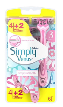 Бритви одноразові Gillette Simply 3 Venus 4+2 шт
