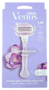 Станок для гоління жіночий Gillette Venus Breeze, 1 верстат+2 касети
