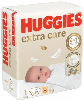 Подгузники Huggies Extra Care 1 (2-5 кг), 22 шт