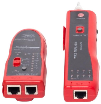 Тестер кабелів Netrack 103-09 RJ45/RJ11 Red (5908268775072)