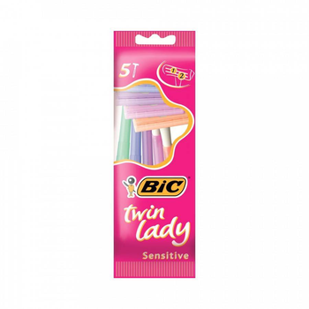 Набір одноразових бритв BIC Twin Lady, 5 шт