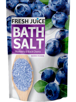 Сіль для ванни з пеною Fresh Juice Чорниця і чорна вишня 500г (Фреш Джус)