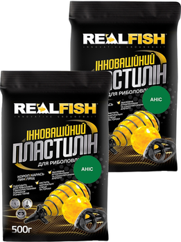 Пластилін Real Fish Аніс 0.5 кг 2 упаковки (4820026881171)