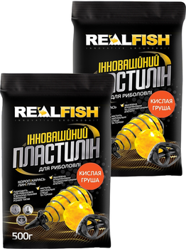 Пластилін Real Fish Кисла груша 0.5 кг 2 упаковки (4820026880884)