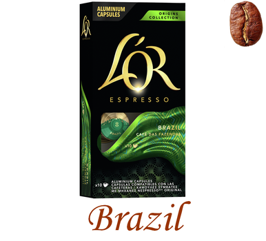 Кава в капсулах Nespresso L'OR Brazil 10 капсул