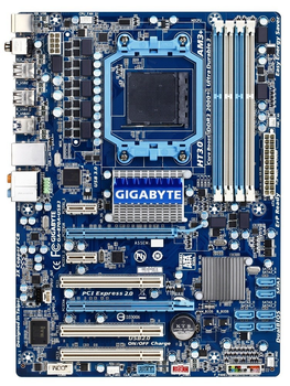 Материнская плата ТОПОВАЯ Socket AM3+ GIGABYTE GA-870A-USB3 REV 3.1 ( 4 СЛОТА DDR3, sAM3+/sAM3, AMD 870 ) Б/У