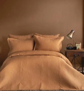 Покрывало Issimo Home Simply terracotta сатин 240x260; наволочки 2-50x70