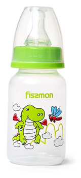 Пляшечка дитяча для годування Fissman Babies "Дракоша" 120мл, зелена