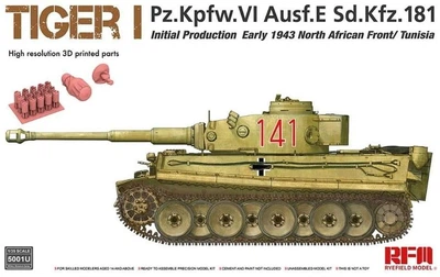 Збірна модель 1/35 Танк Tiger I Ausf.E початкових випусків, Північна Африка, початок 1943 RFM RM-5001U