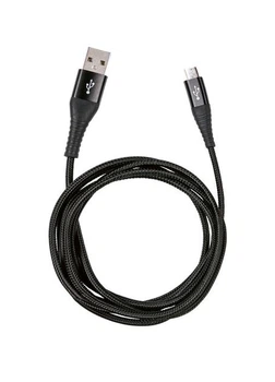 Кабель для зарядки та передавання даних USB 2,0 А для Micro USB Silver Crest Чорний