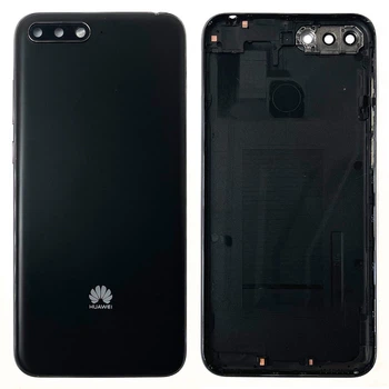 Задняя крышка для Huawei Y7 Pro 2018 (черная PRC со стеклом камеры)