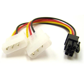 Кабель питания PCI express 6-pin power - molex 0.2m (CC-PSU-MOLEX)