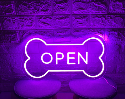 Неонова вивіска "Open" 35х20 см