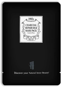 Тканевая очищающая маска для лица с древесным углем - Chamos Charcoal Repair Silk Mask Pack 23ml (1423760-30401619)