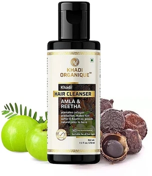 Натуральний трав'яний аюрведичний шампунь "Амла і ритха" - Khadi Organique Hair Cleanser Amla & Reetha 210ml (744842-31020663)